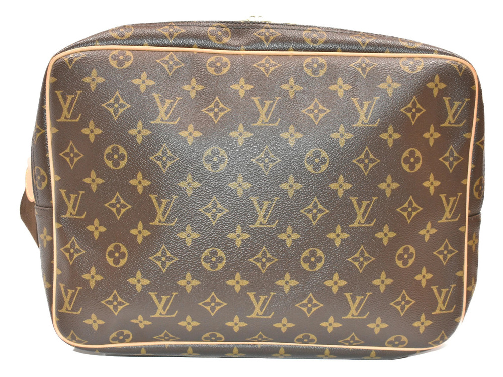 Louis Vuitton Canvas Bag Monogram Shoulder Reporter Brown